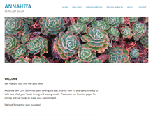 Tablet Screenshot of annahitasalon.com